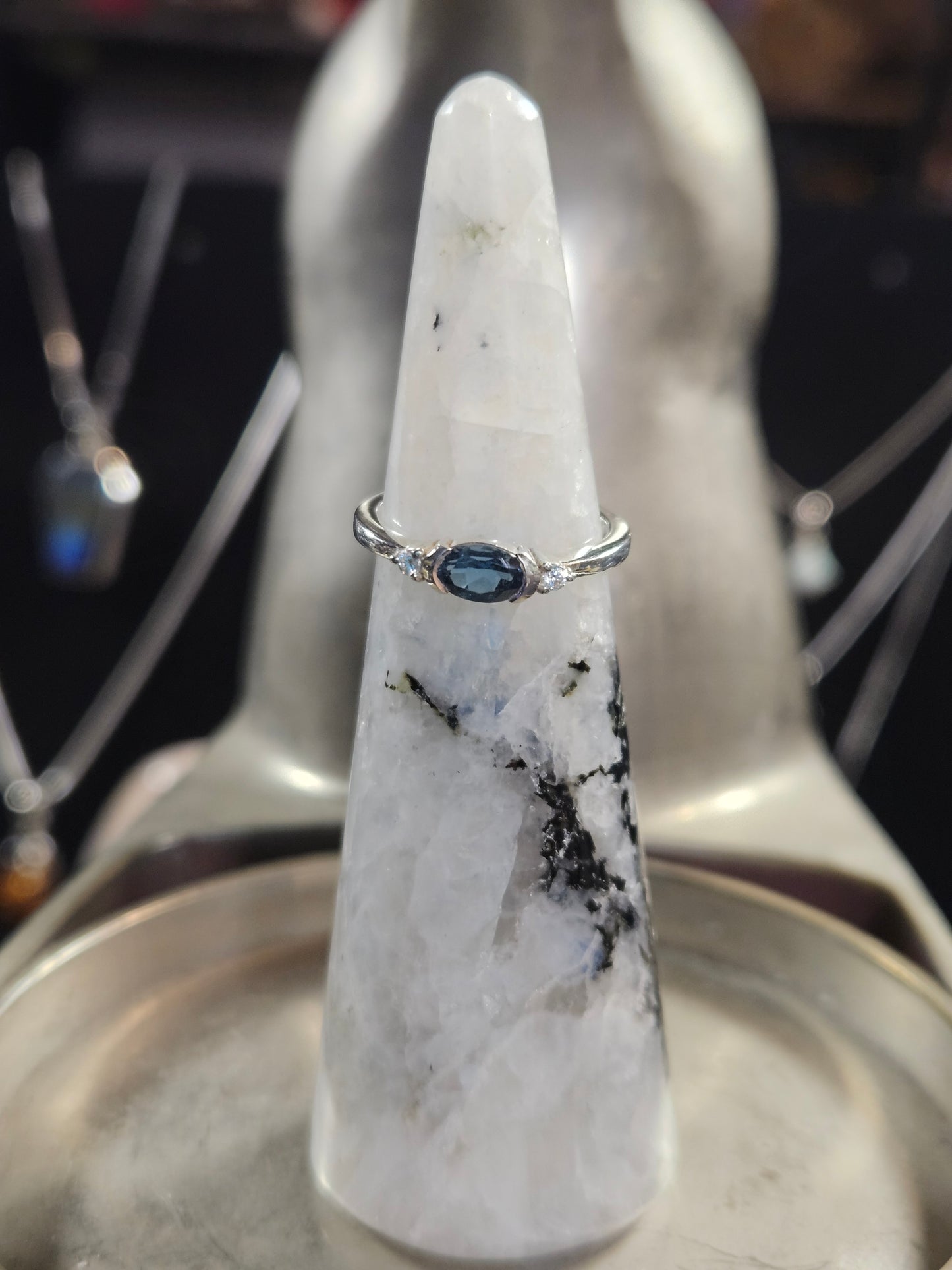 London Blue Topaz Silver Ring 5