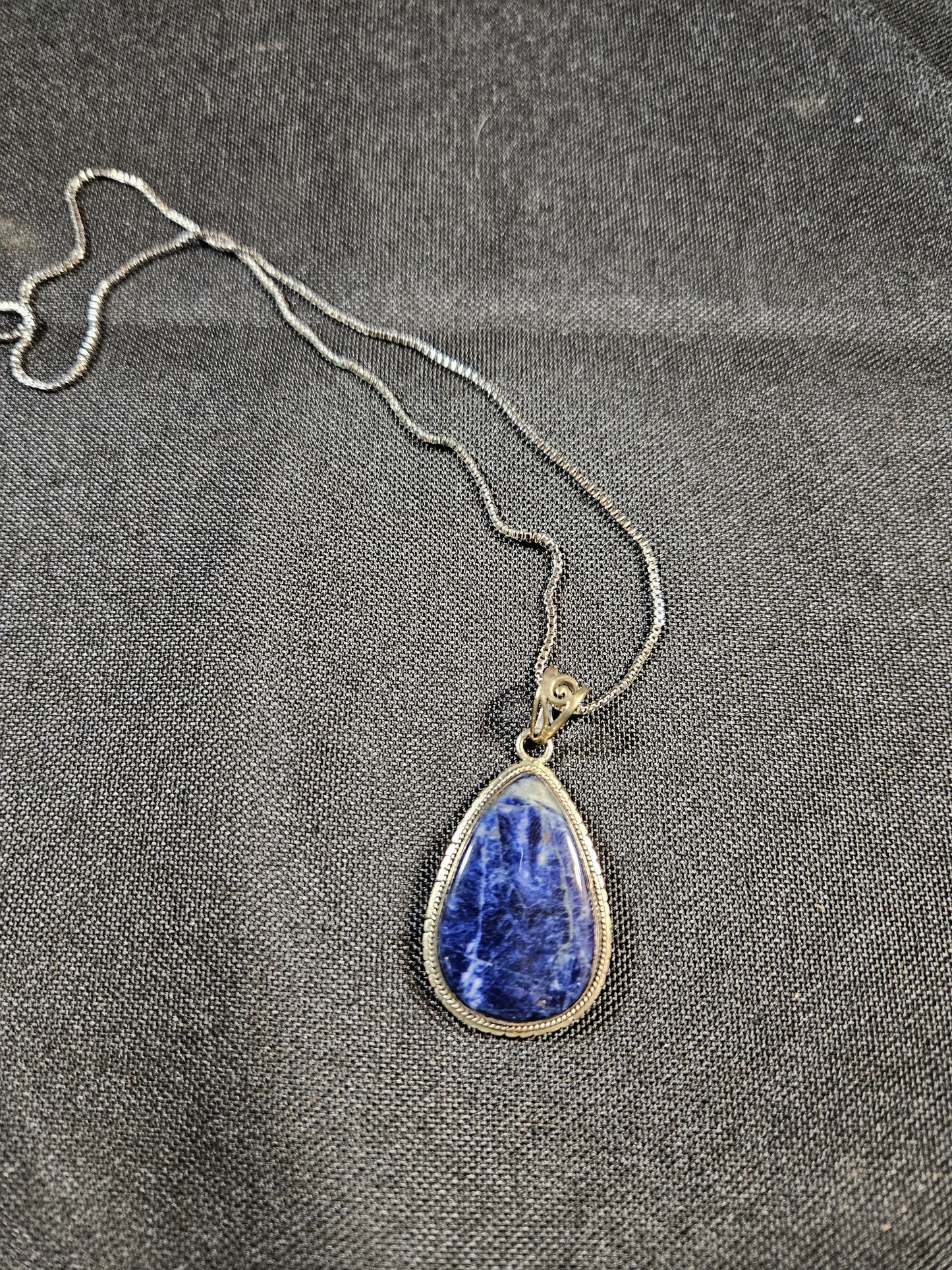 Sodalite Silver Necklace