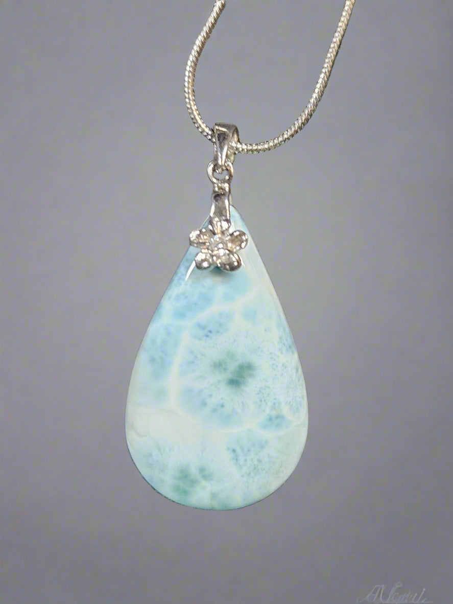 Larimar Silver Necklace