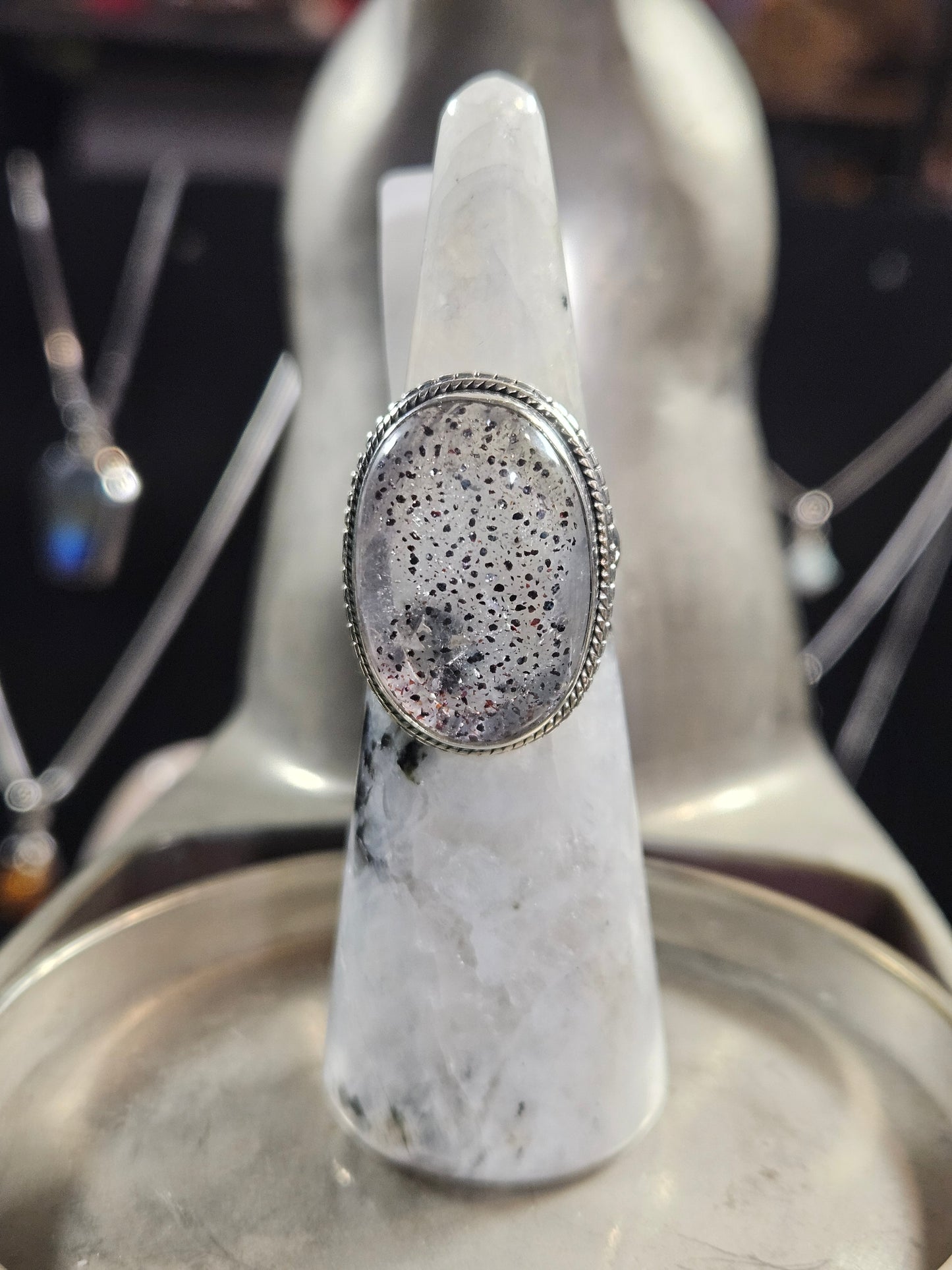 Super 7 Quartz Silver Ring 6