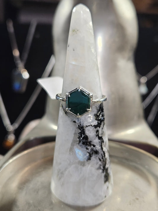 Malachite Silver Ring 7