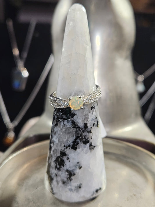 Ethiopian Opal Silver Ring 7