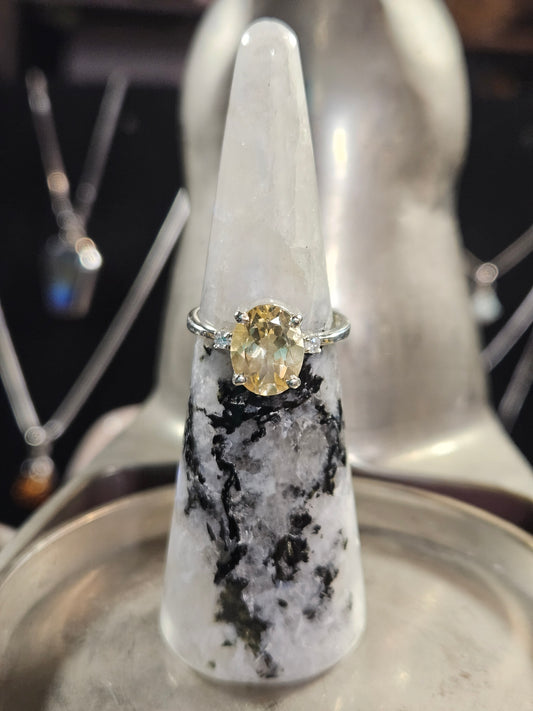 Citrine Silver Ring 7