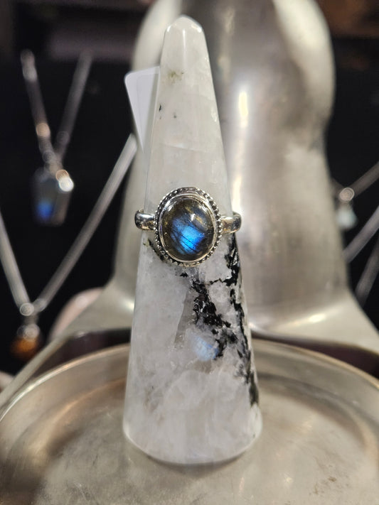 Labradorite Silver Ring 7