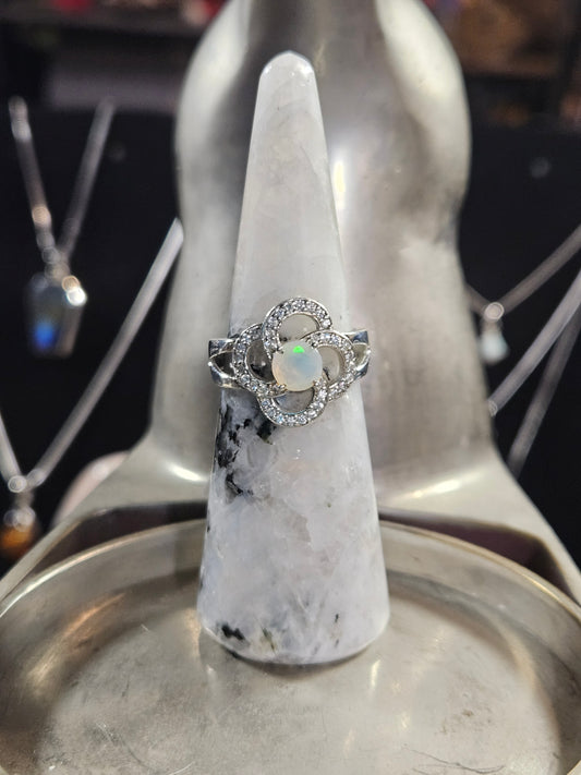 Ethiopian Opal Silver Ring 6