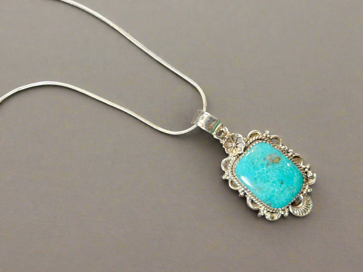 Turquoise Silver Pendant