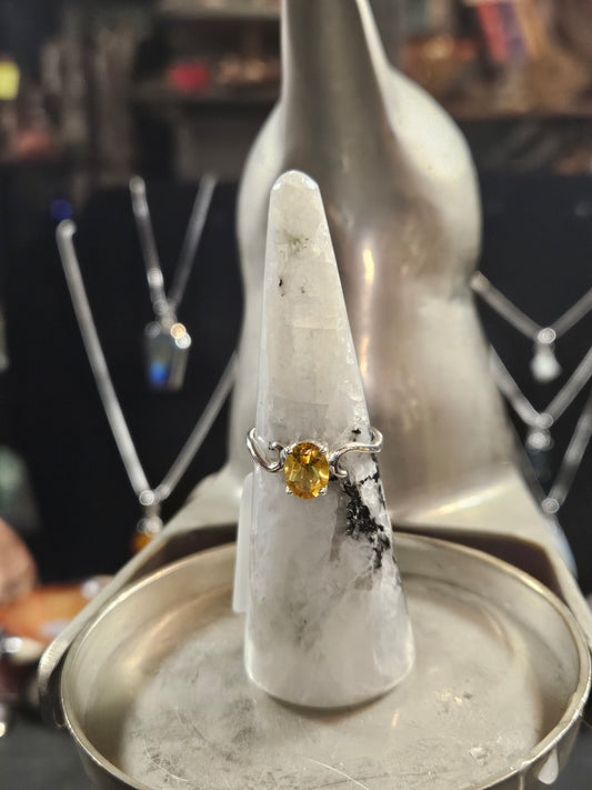 Citrine Silver Ring 8